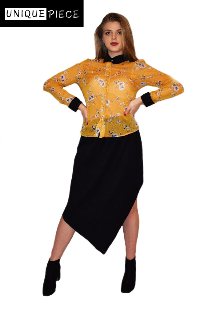 Unique Shirt with Floral Print - Velmoft