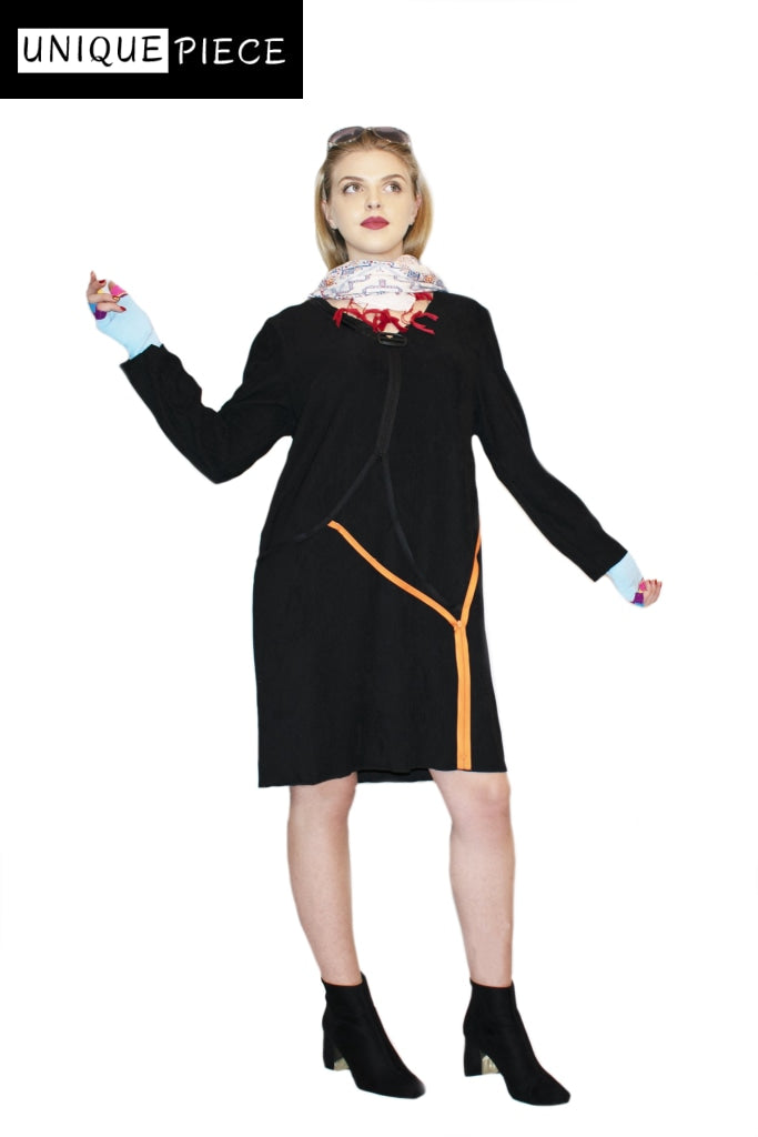 Unique Stay Zipper Dress - Velmoft