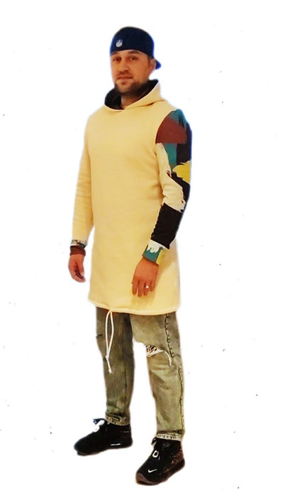 Cream-Colored Sweatshirt for Men - Velmoft