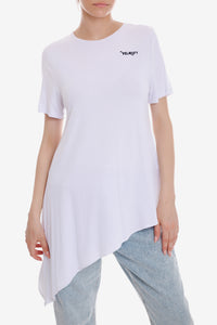 Asymmetric White T-Shirt