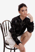 Load image into Gallery viewer, Sequin Bomber Jacket