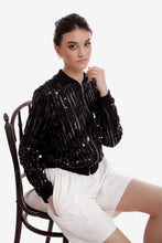 Load image into Gallery viewer, Sequin Bomber Jacket