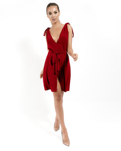 Burgundy Dress - Velmoft