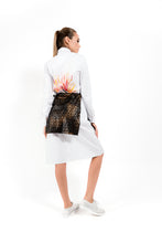 Load image into Gallery viewer, White Handpainted Shirt Dress - Velmoft