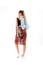Load image into Gallery viewer, Red Printed Skirt with a  Cut Leg - Velmoft