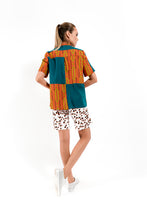 Load image into Gallery viewer, Orange Shirt with Geometrical Print - Velmoft