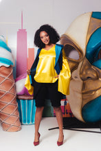 Load image into Gallery viewer, Satin Yellow Blouse with Special Sleeves - Velmoft