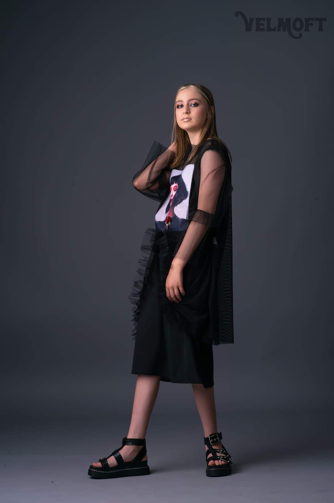 Woman in Black Blouse