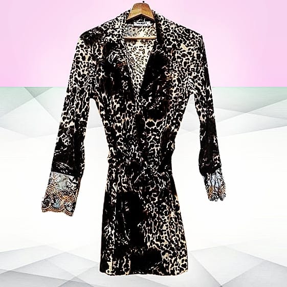 Animal Print Dressing Gown - Velmoft