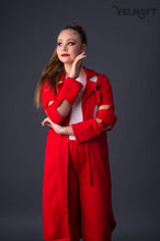Load image into Gallery viewer, Red Cut Out Trench