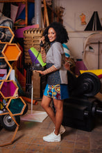 Load image into Gallery viewer, Denim Skirt Style Crafted with Printed Cotton - Velmoft