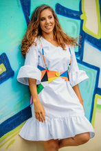 Load image into Gallery viewer, White Dress with Ruffles - Velmoft